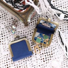 enku x corne/エンクウ×コルネ 藍染めアクセサリーケースS