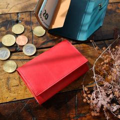 「straccio superiore」ミニ財布 レッド