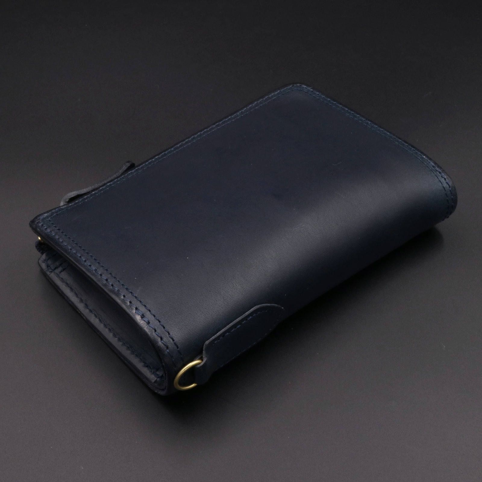 「SLATE」L字ファスナー折財布/ネイビー