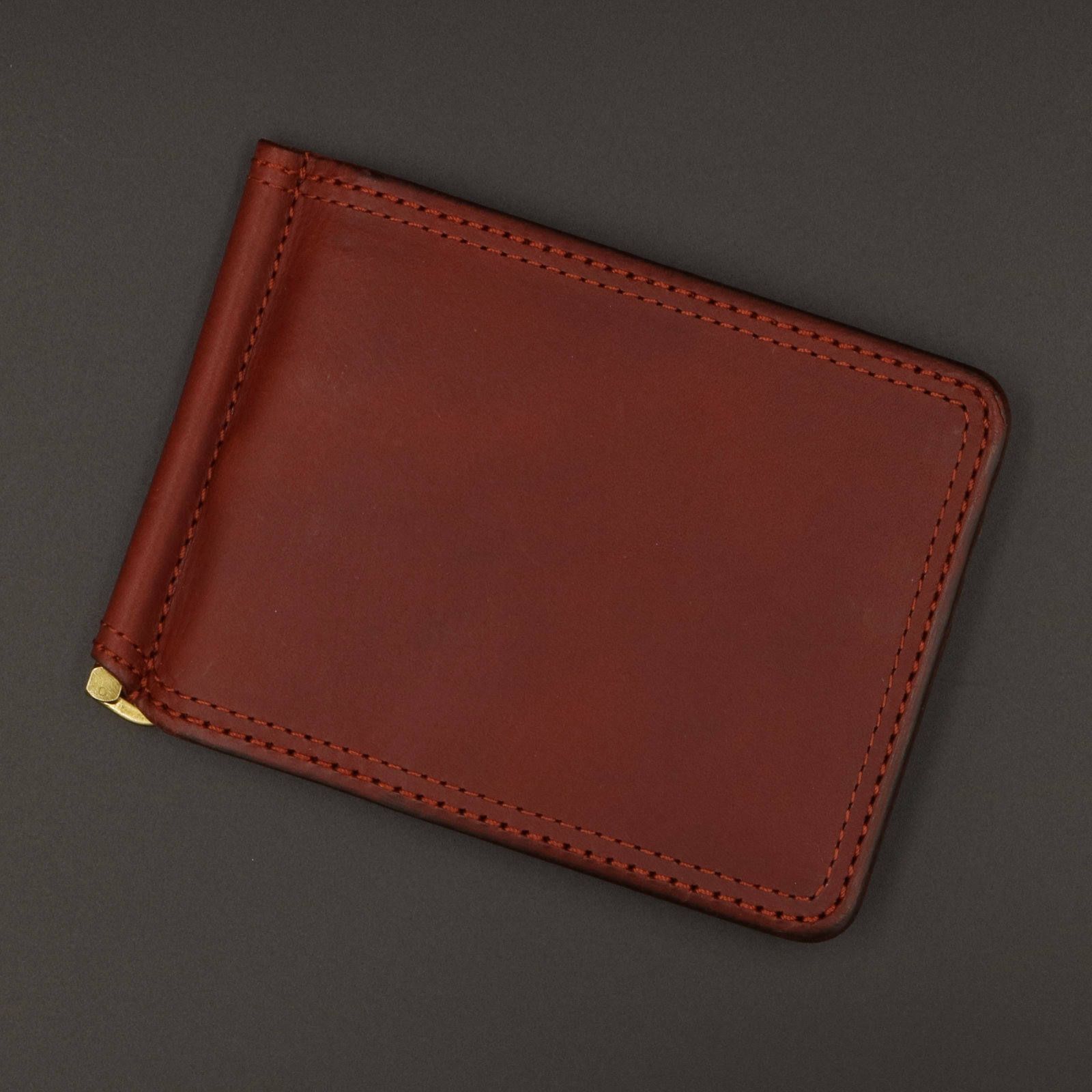 「SLATE」札ばさみ財布/レディッシュブラウン