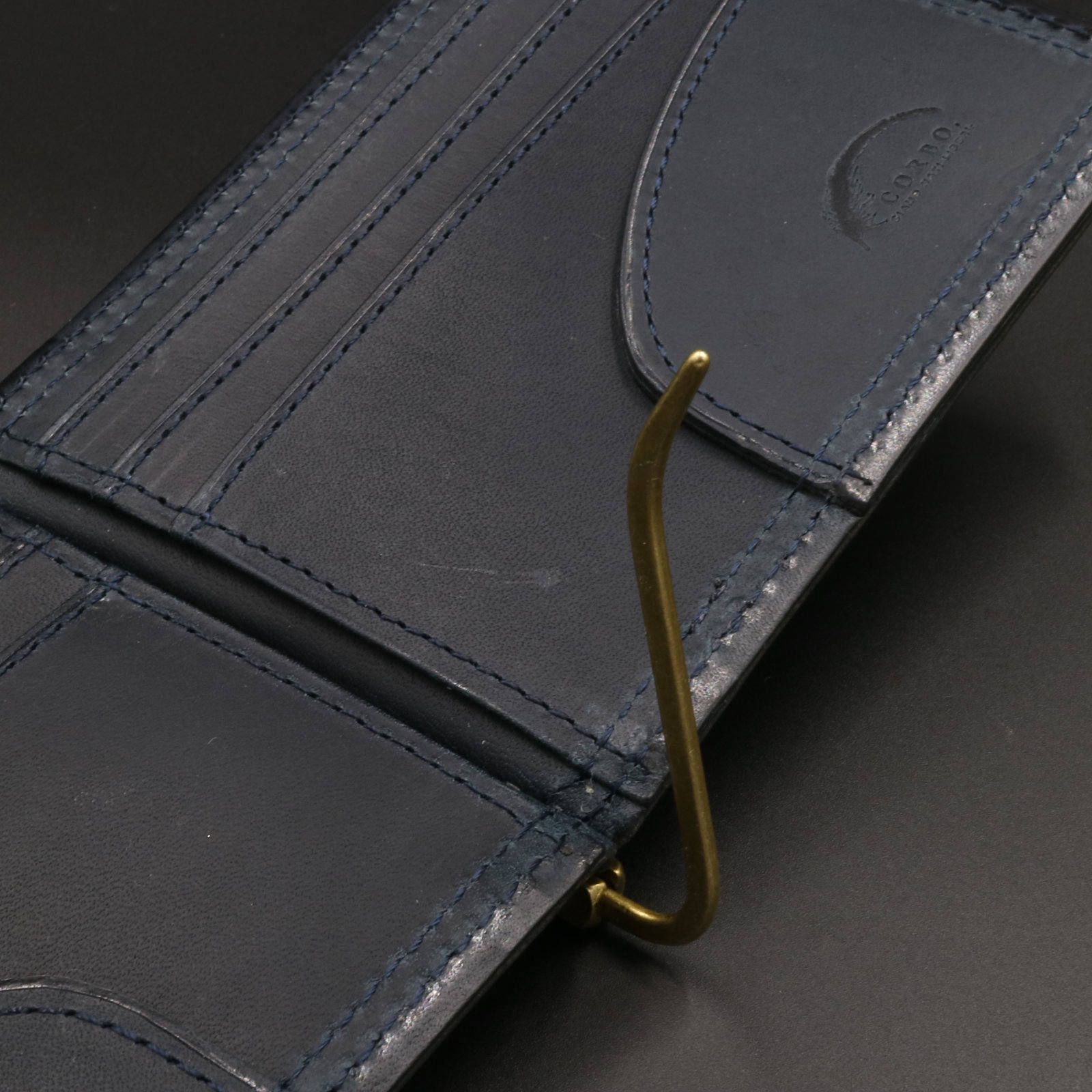 「SLATE」札ばさみ財布/ネイビー