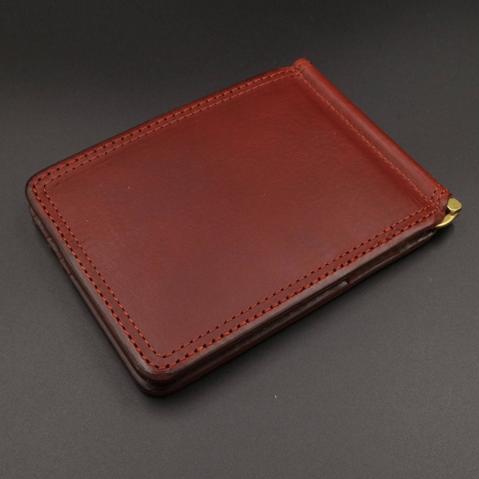 「SLATE」札ばさみ財布/レディッシュブラウン