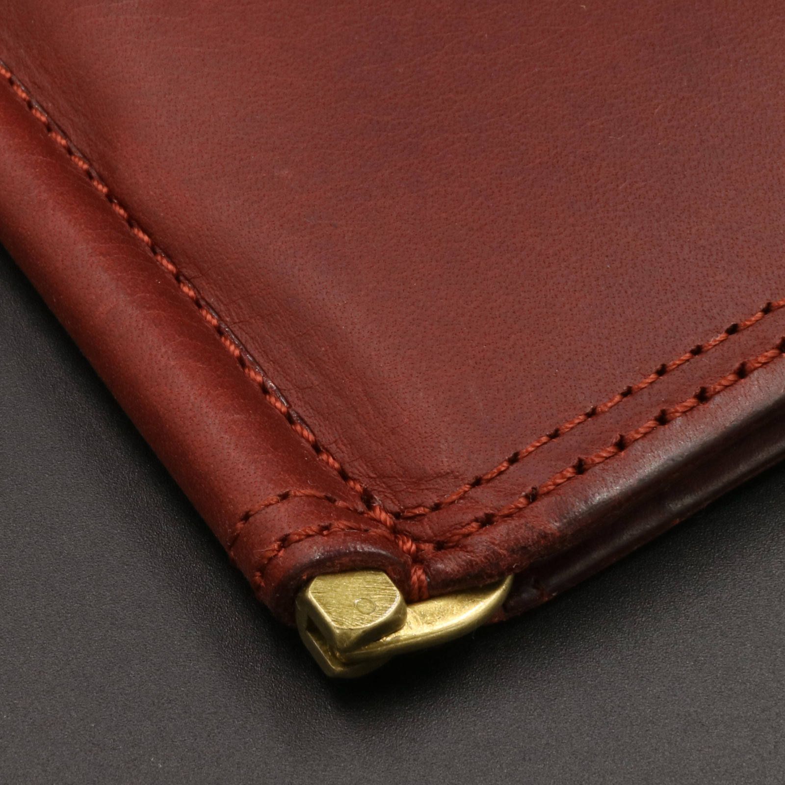「SLATE」札ばさみ財布/レディッシュブラウン