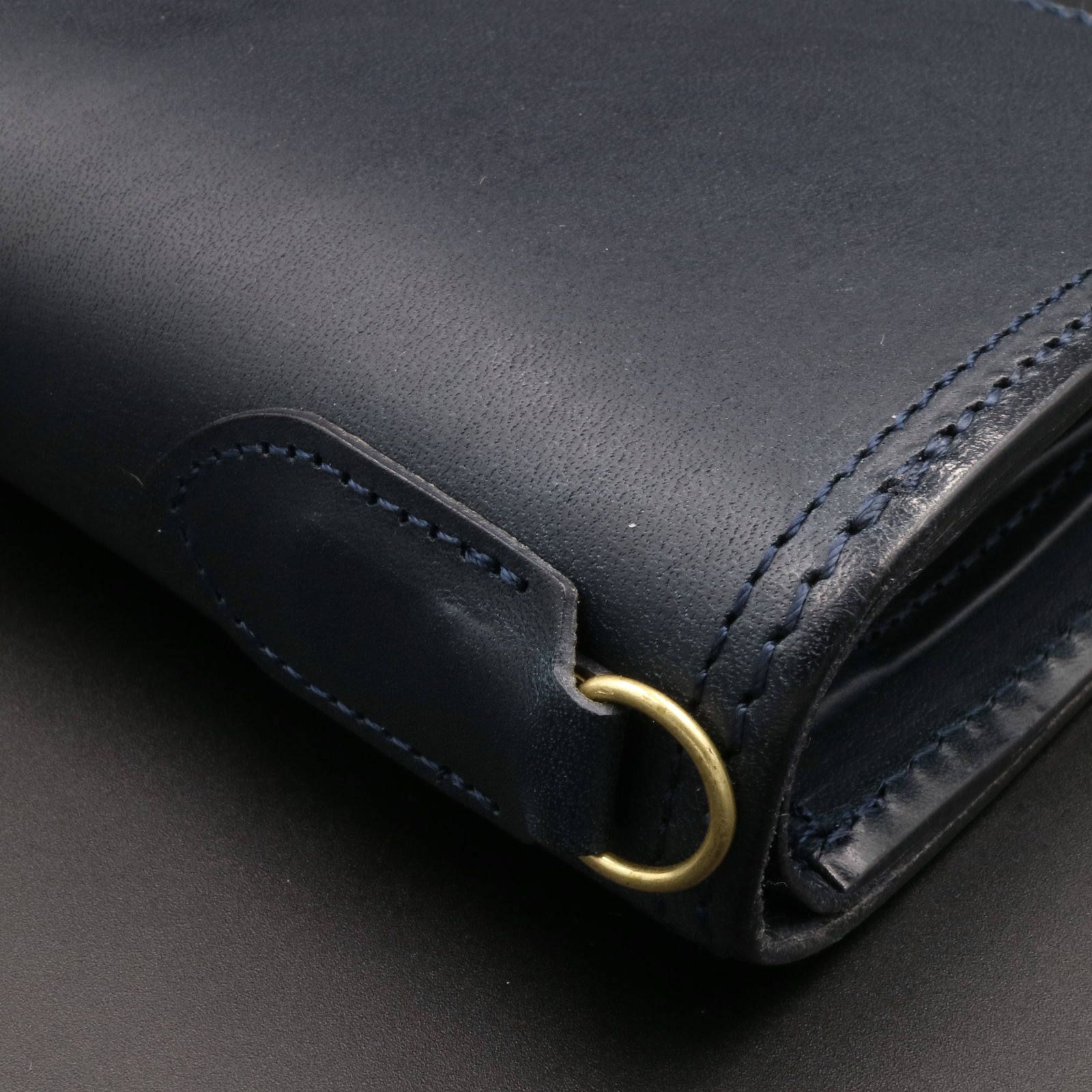 「SLATE」L字ファスナー折財布/ネイビー