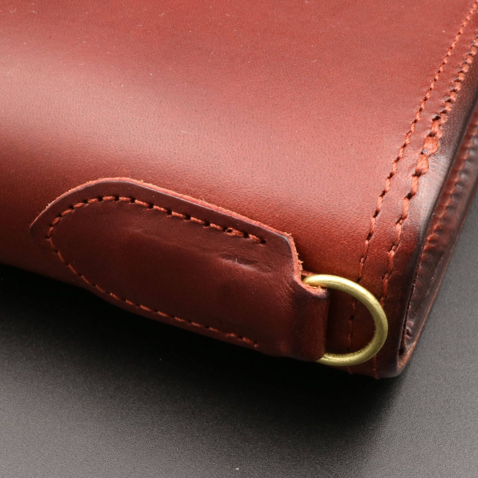 「SLATE」L字ファスナー折財布/レディッシュブラウン