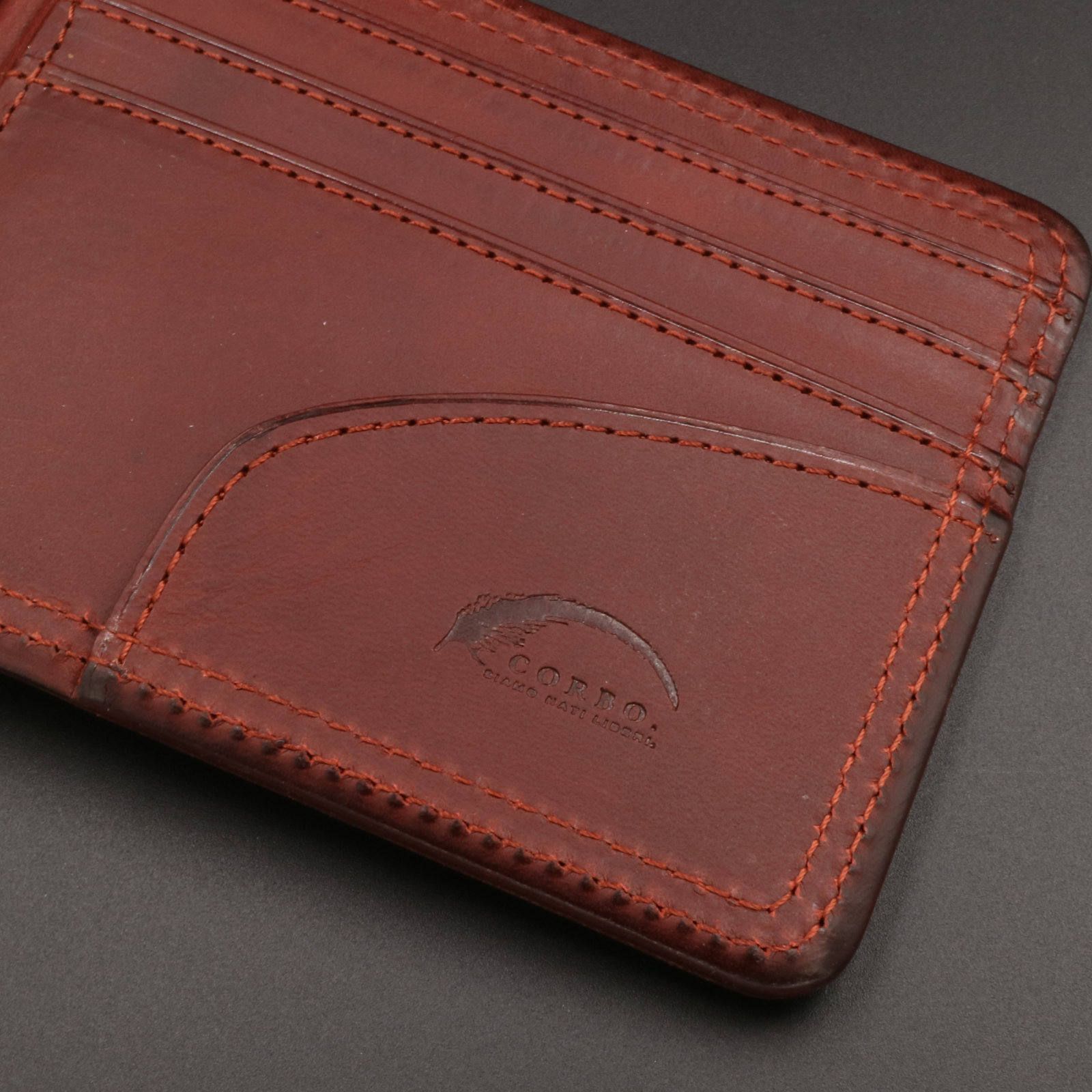 「SLATE」札ばさみ財布/レディッシュブラウン