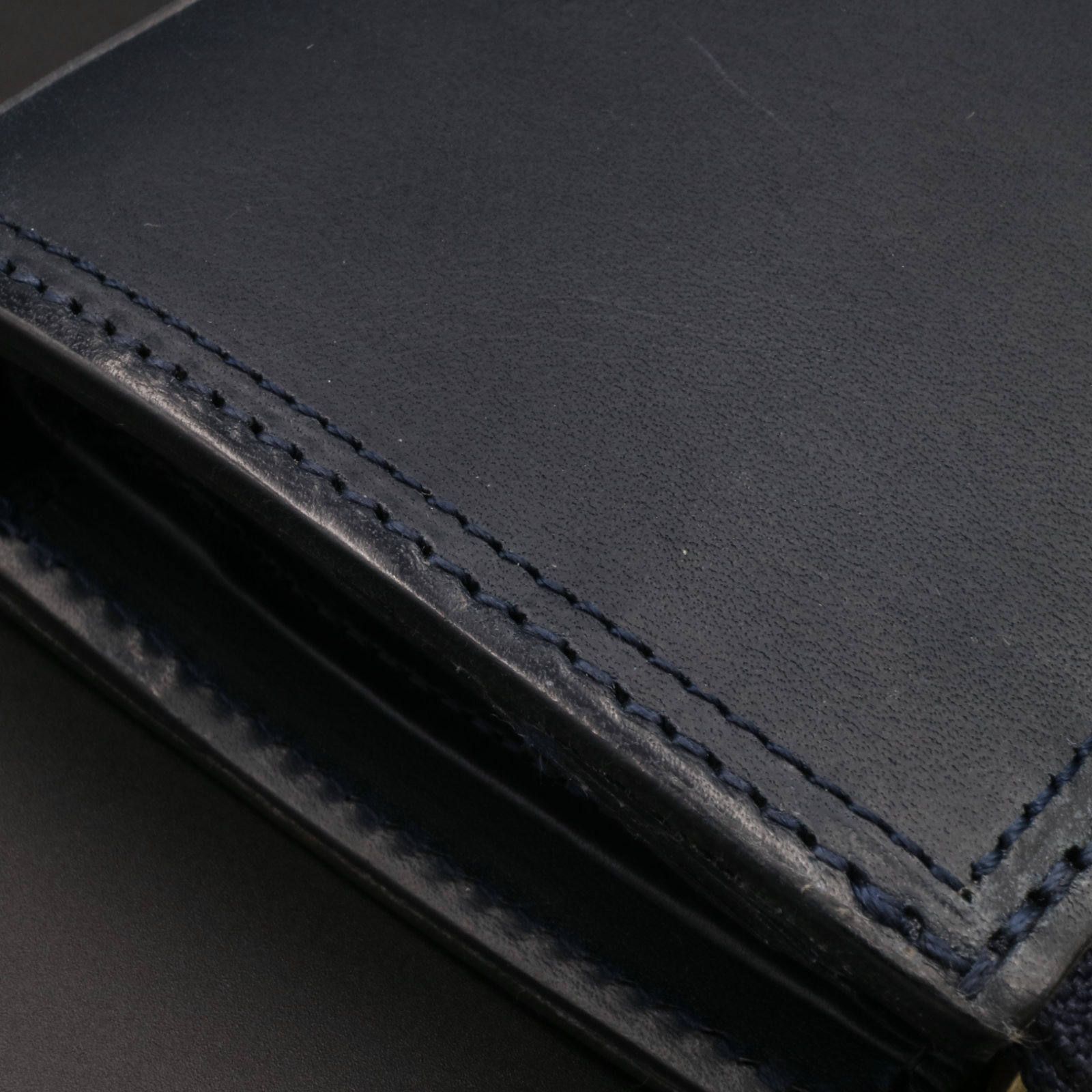 「SLATE」L字ファスナー折財布/ネイビー