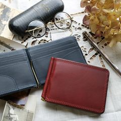 「SLATE」札ばさみ財布/レディッシュブラウン