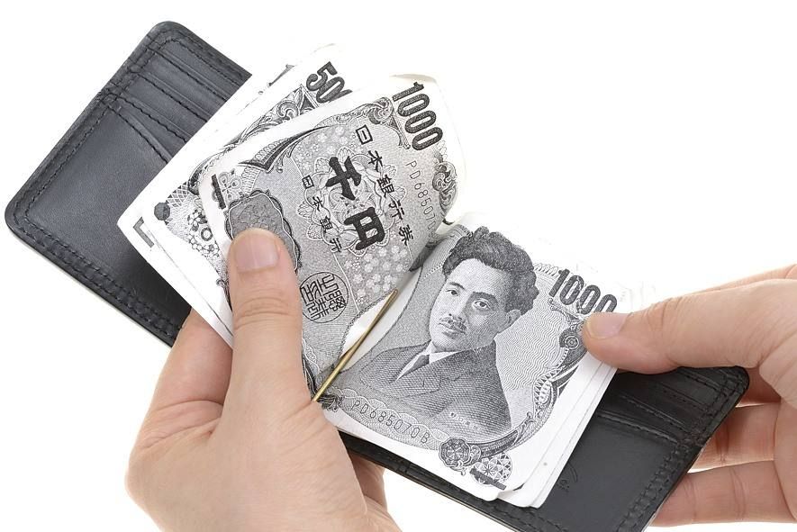「SLATE」札ばさみ財布/ネイビー