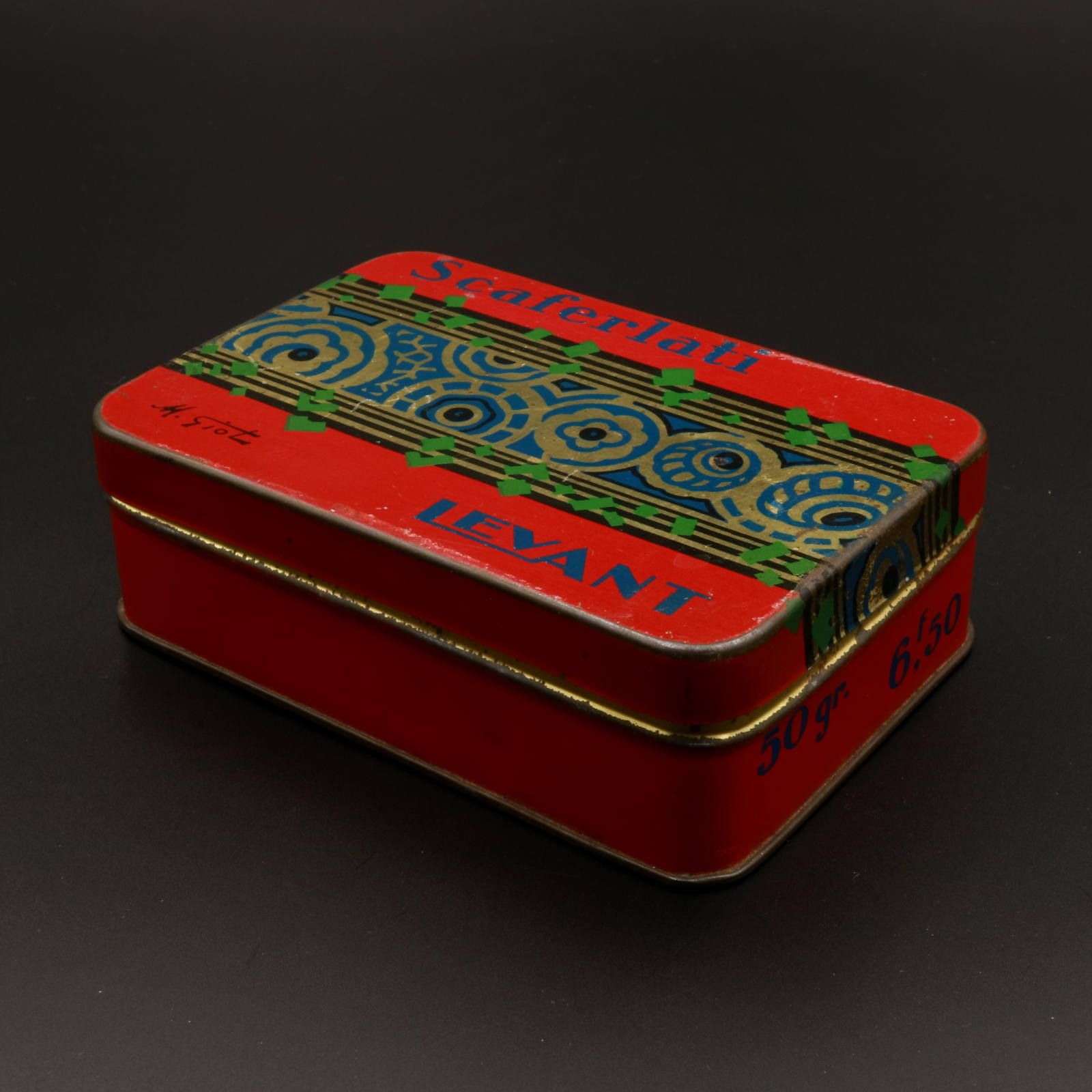 Scafelati LEVANT ヴィンテージティンカン タバコ イタリア 1920's