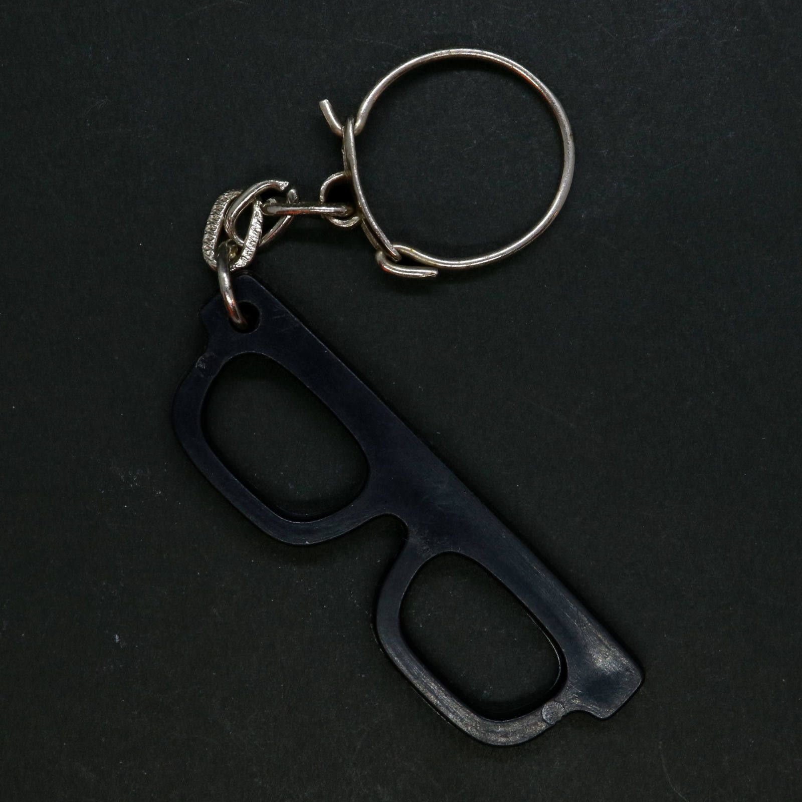 眼鏡 メガネ めがね フレンチキーホルダー/スクエア ブラック