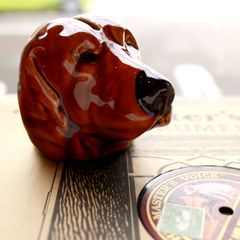 ヴィンテージピギーバンク 貯金箱 犬 ベルギー