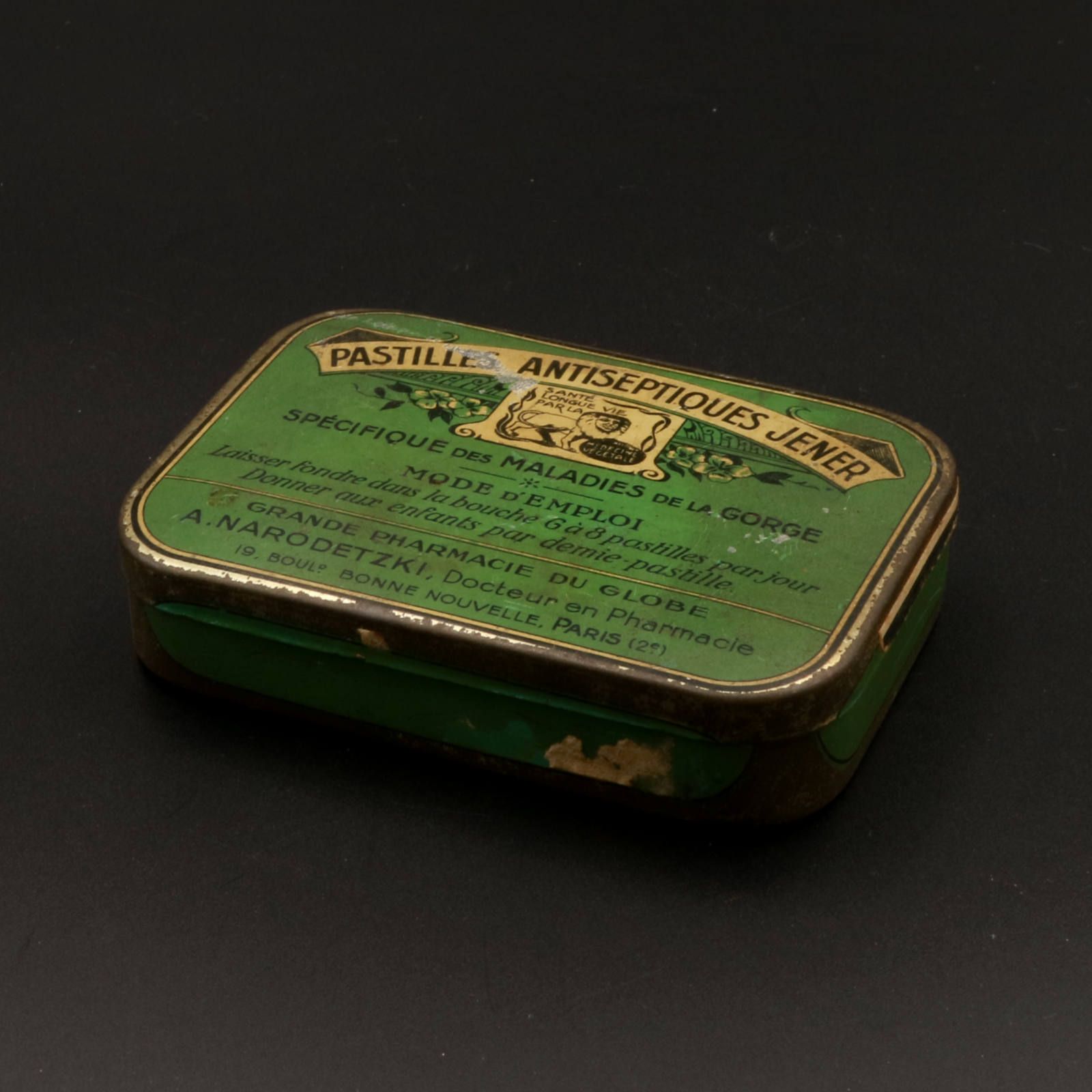 PASTILLES ANTISEPTIQUES JENER ヴィンテージティンカン 薬 フランス 19世紀