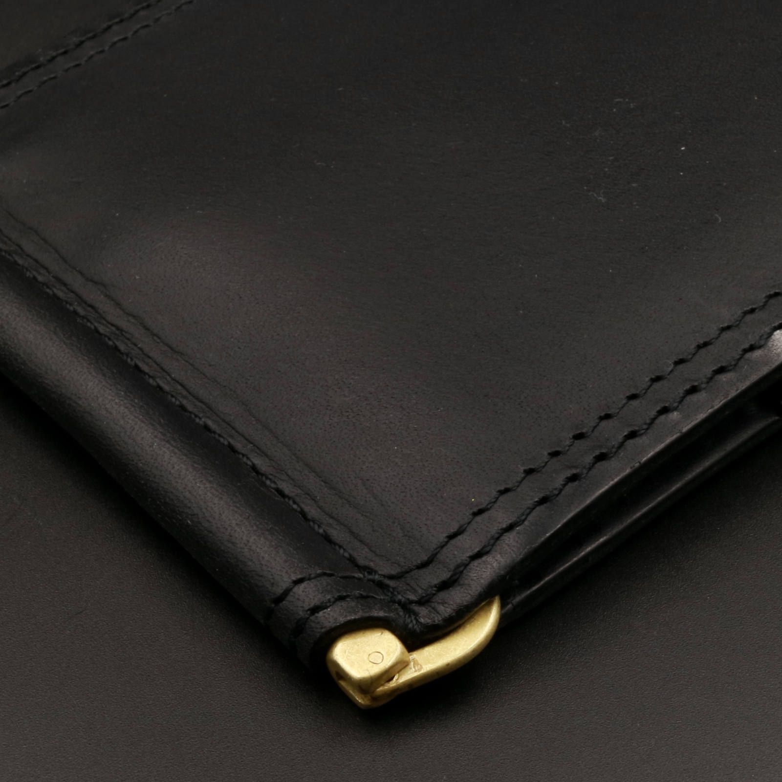 「SLATE」札ばさみ財布/ブラック