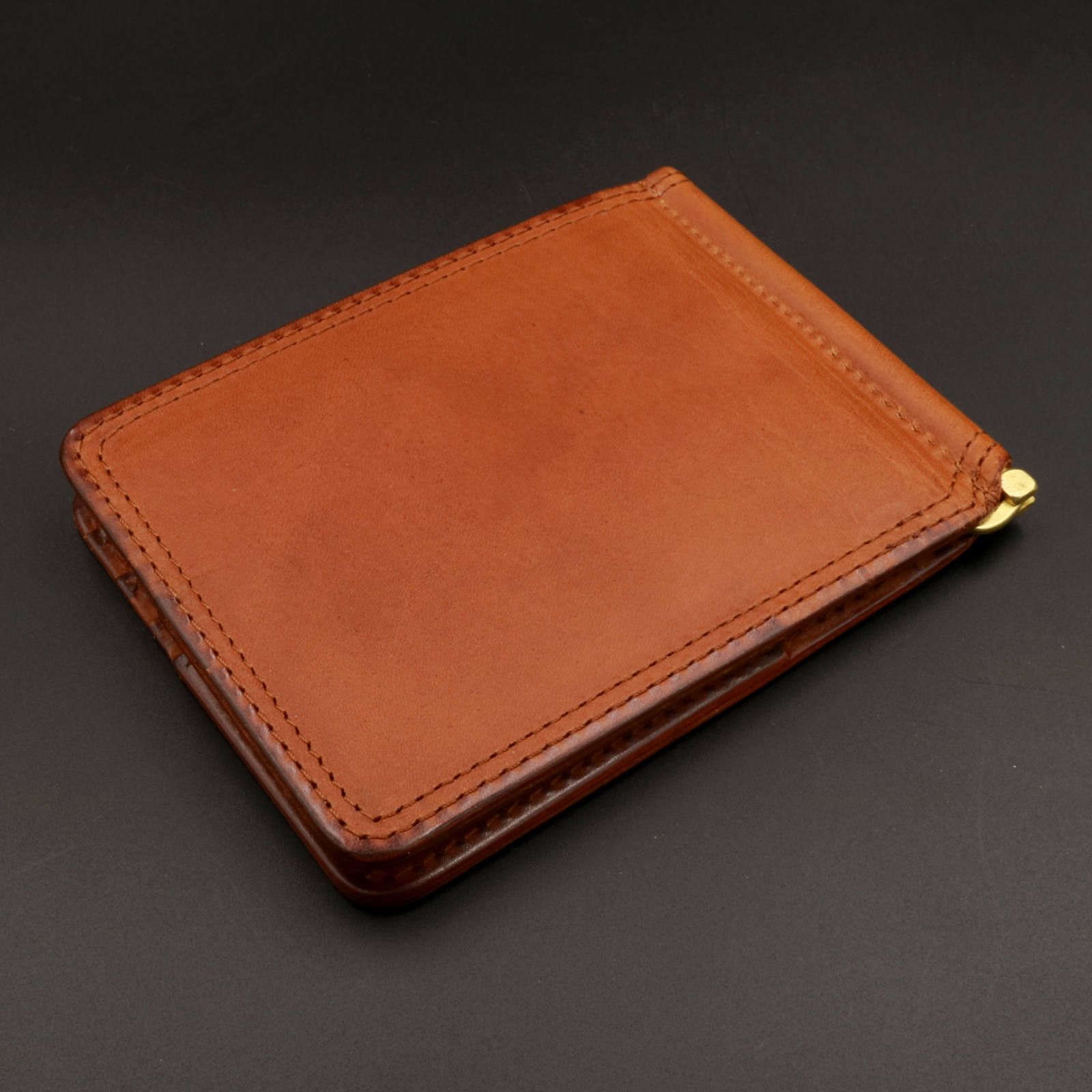 「SLATE」札ばさみ財布/ブラウン