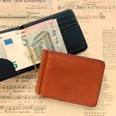 「SLATE」札ばさみ財布/ブラウン