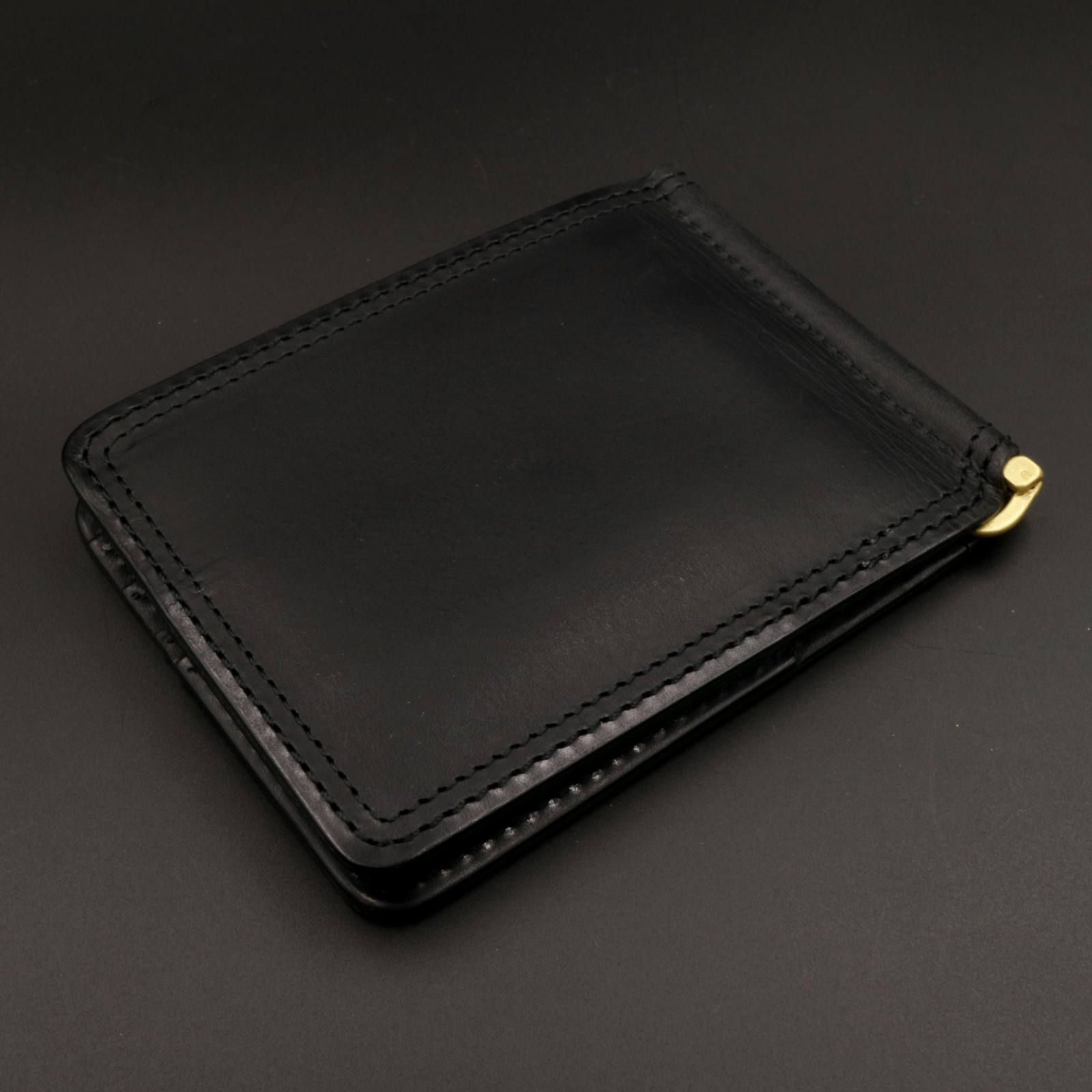 「SLATE」札ばさみ財布/ブラック