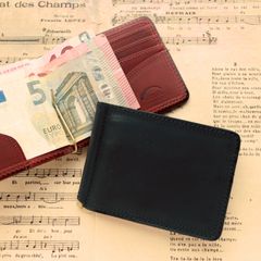「SLATE」札ばさみ財布/ブラック