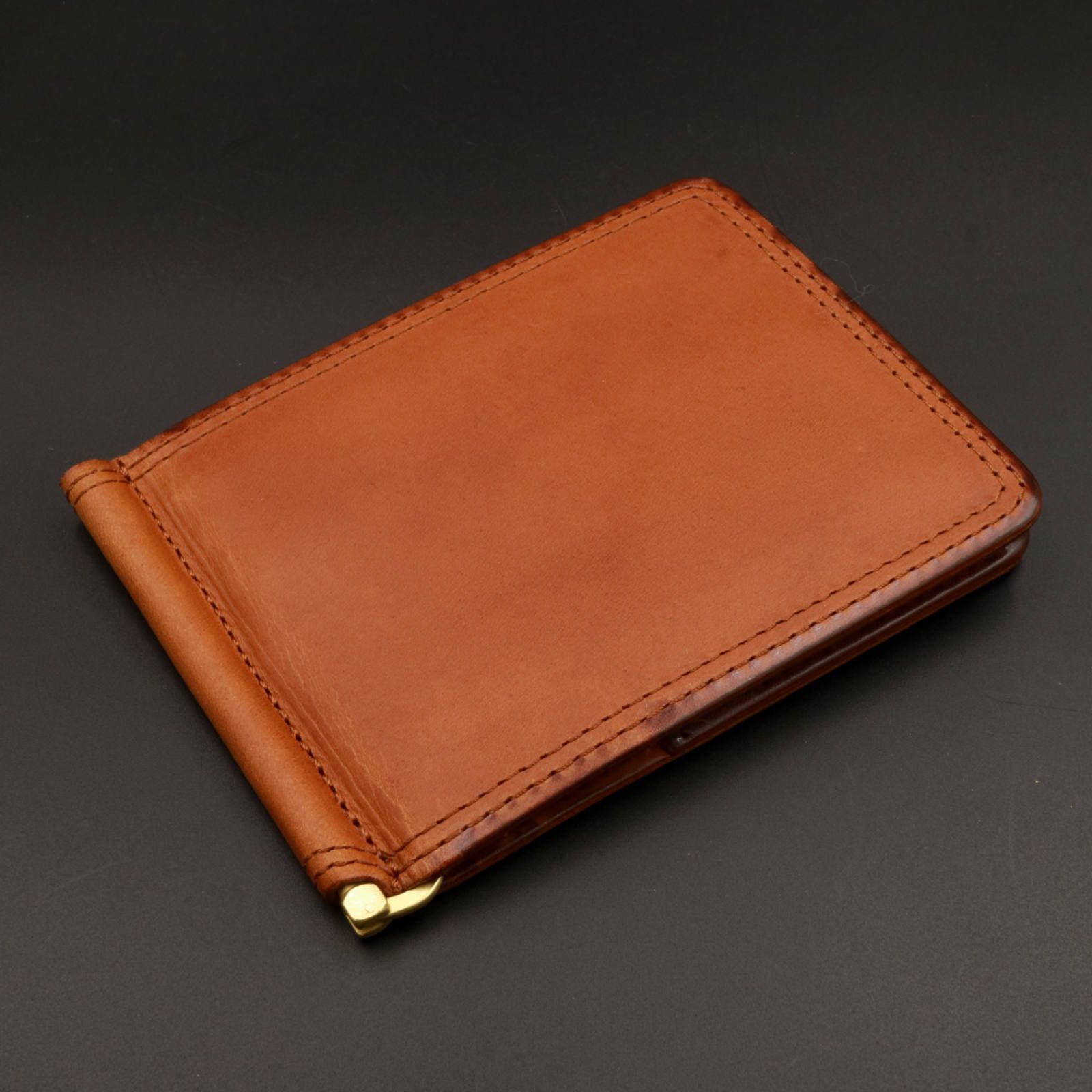 「SLATE」札ばさみ財布/ブラウン