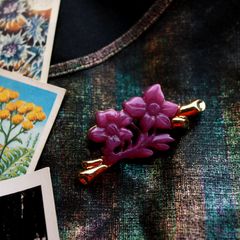 「プラ花メタル」ブローチ フランス