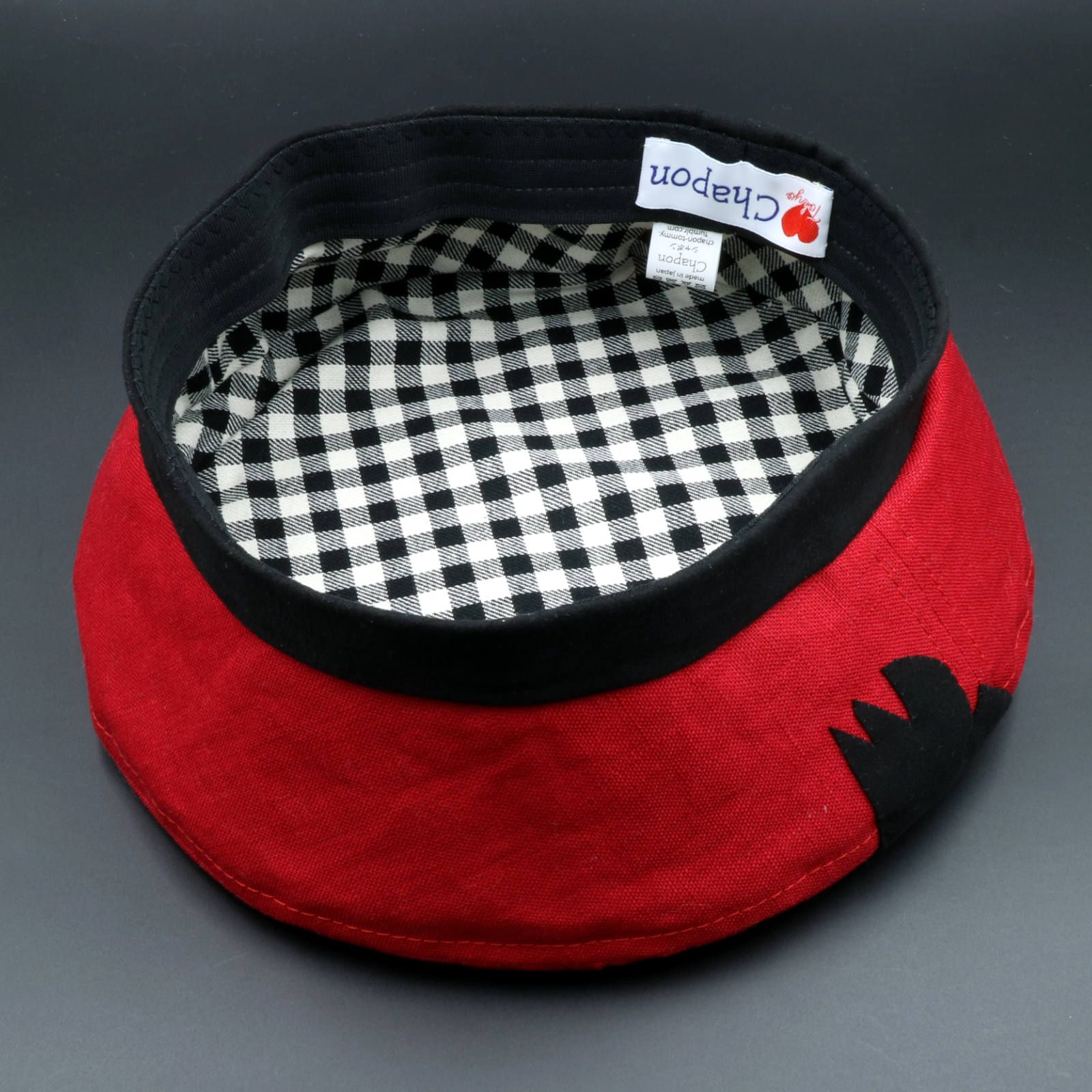 【送料無料対象外】刺繍ベレーカラス レッド / Chapon