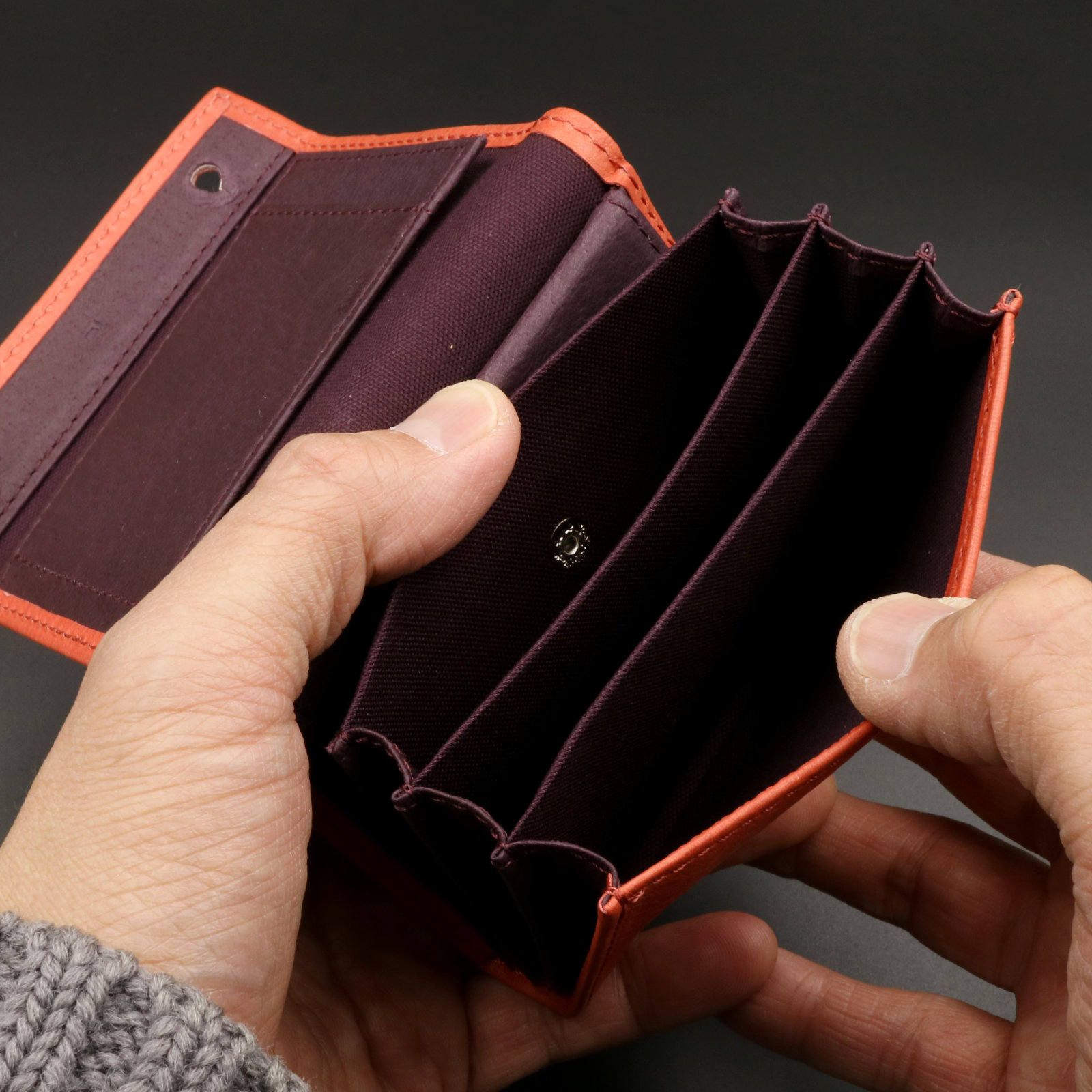 m+ - 【送料無料対象外】「millefoglie II P25」ミニ財布 ロゼ
