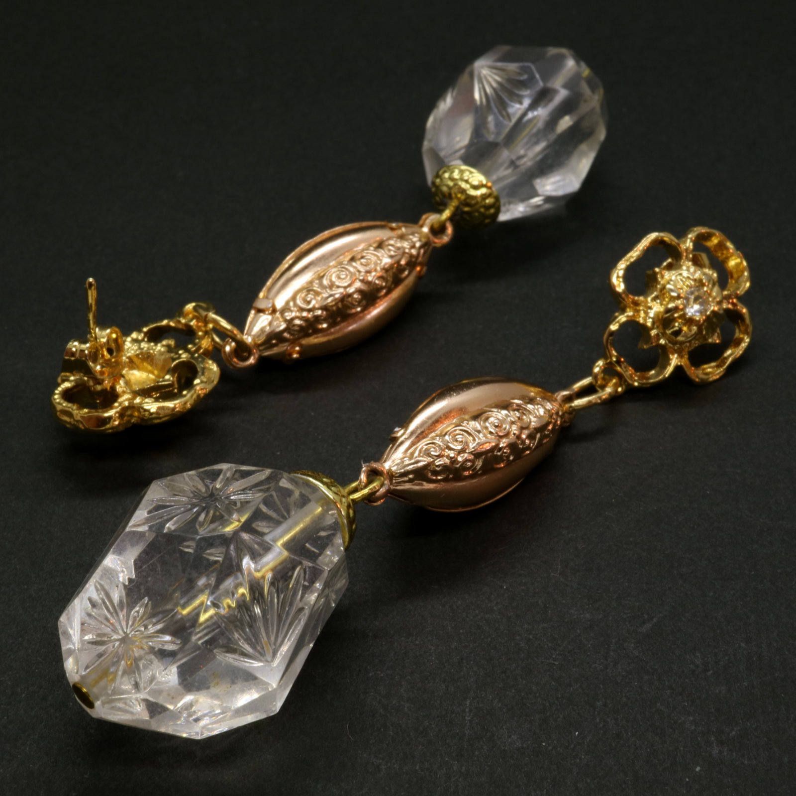「ブラブラクリスタルロック」ピアス フランス