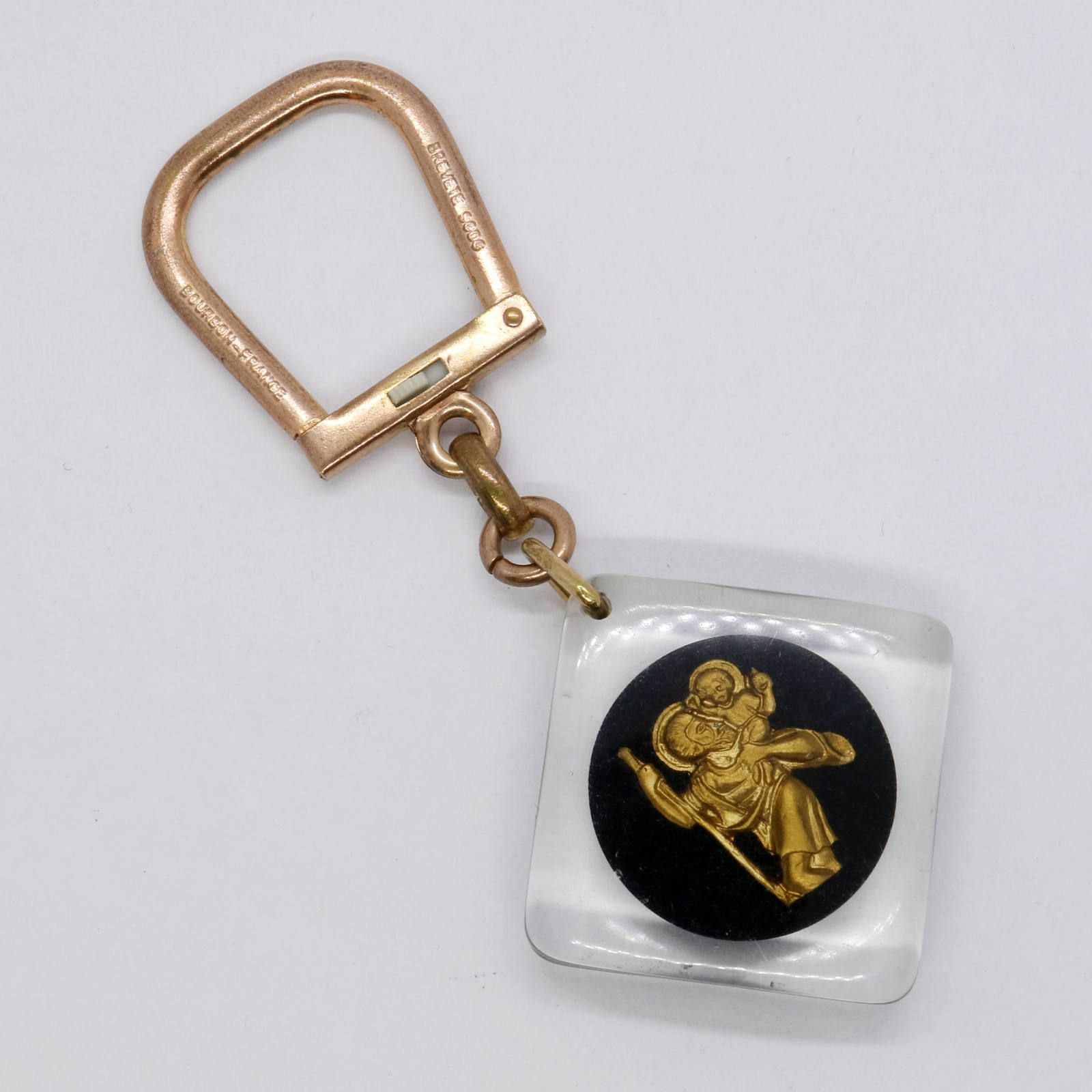 St. Christopher サンクリストファー 交通安全お守り ブルボンキーホルダー