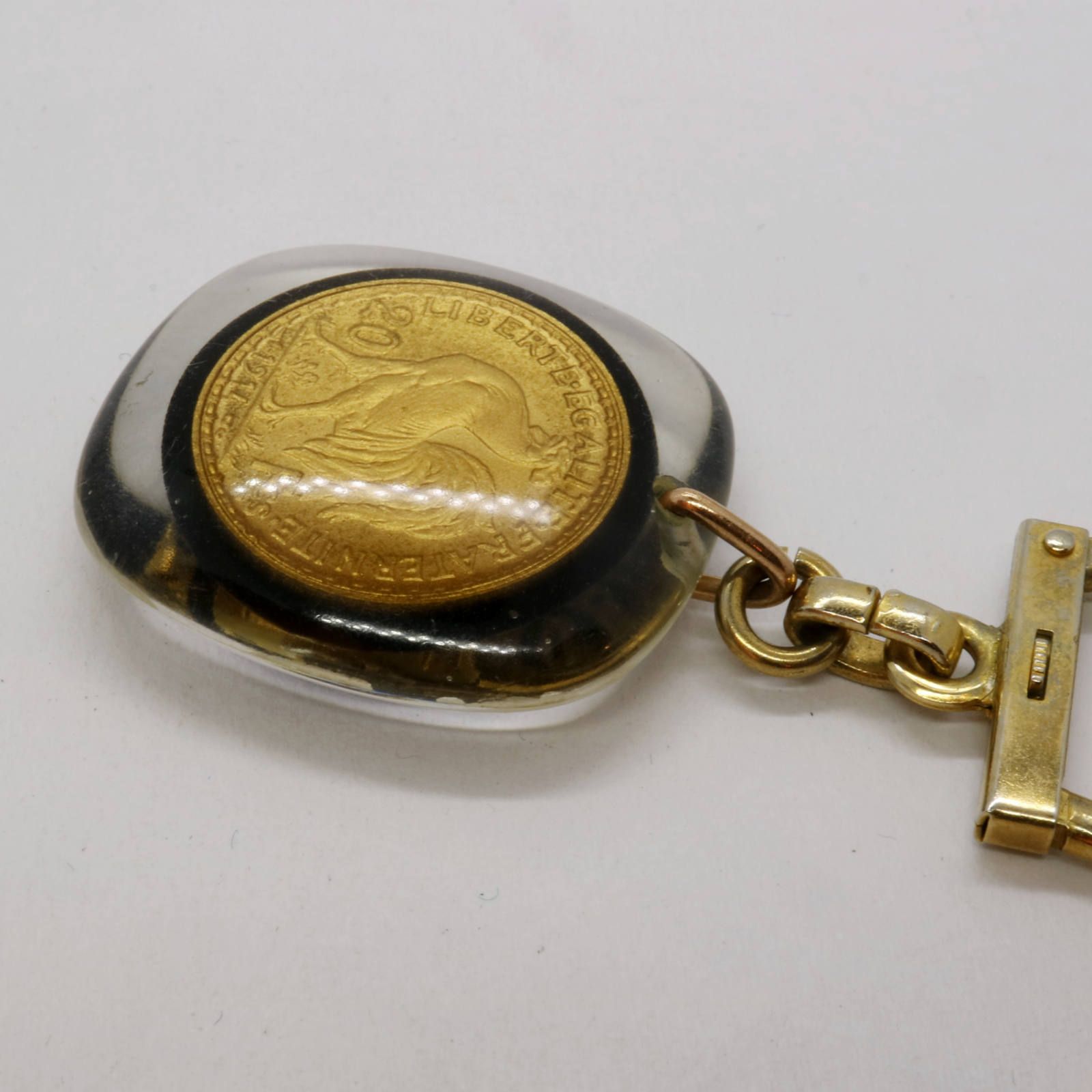 CAM COTE D'OR クレディ・アグリコル フランス相互農業信用組合 20フラン金貨 ブルボンキーホルダー