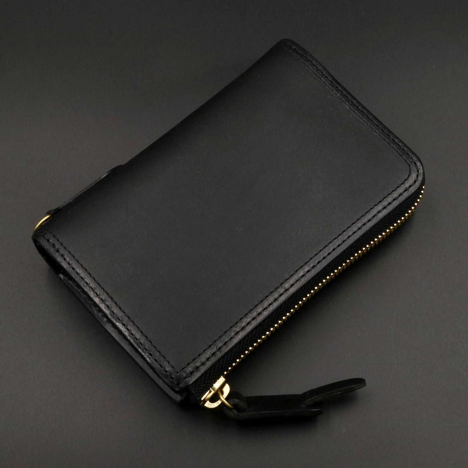 最終価格！35200円を☆箱付　CORBO SLATE L字ファスナー 折財布 CORBO - 「SLATE」 L字ファスナー折財布/ブラック | corne/コルネ
