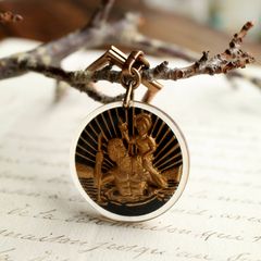 L'ABEILLE ASSURANCES 保険会社 サンクリストファー 交通安全・お守り ブルボンキーホルダー