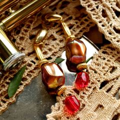 「ブラブラメタリック&クリアロック」ピアス フランス