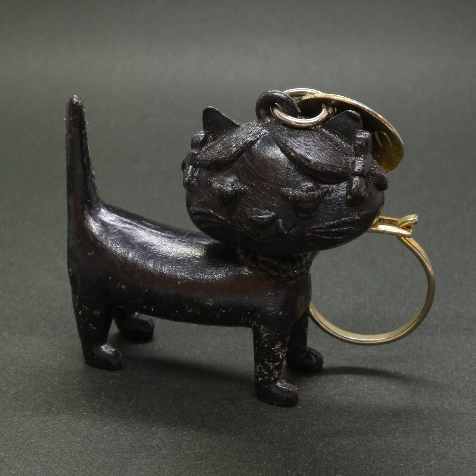 Unimel ユニメル 猫 フレンチキーホルダー/ブラック