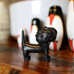 Unimel ユニメル 猫 フレンチキーホルダー/ブラック