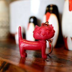 Unimel ユニメル 猫 フレンチキーホルダー/レッド