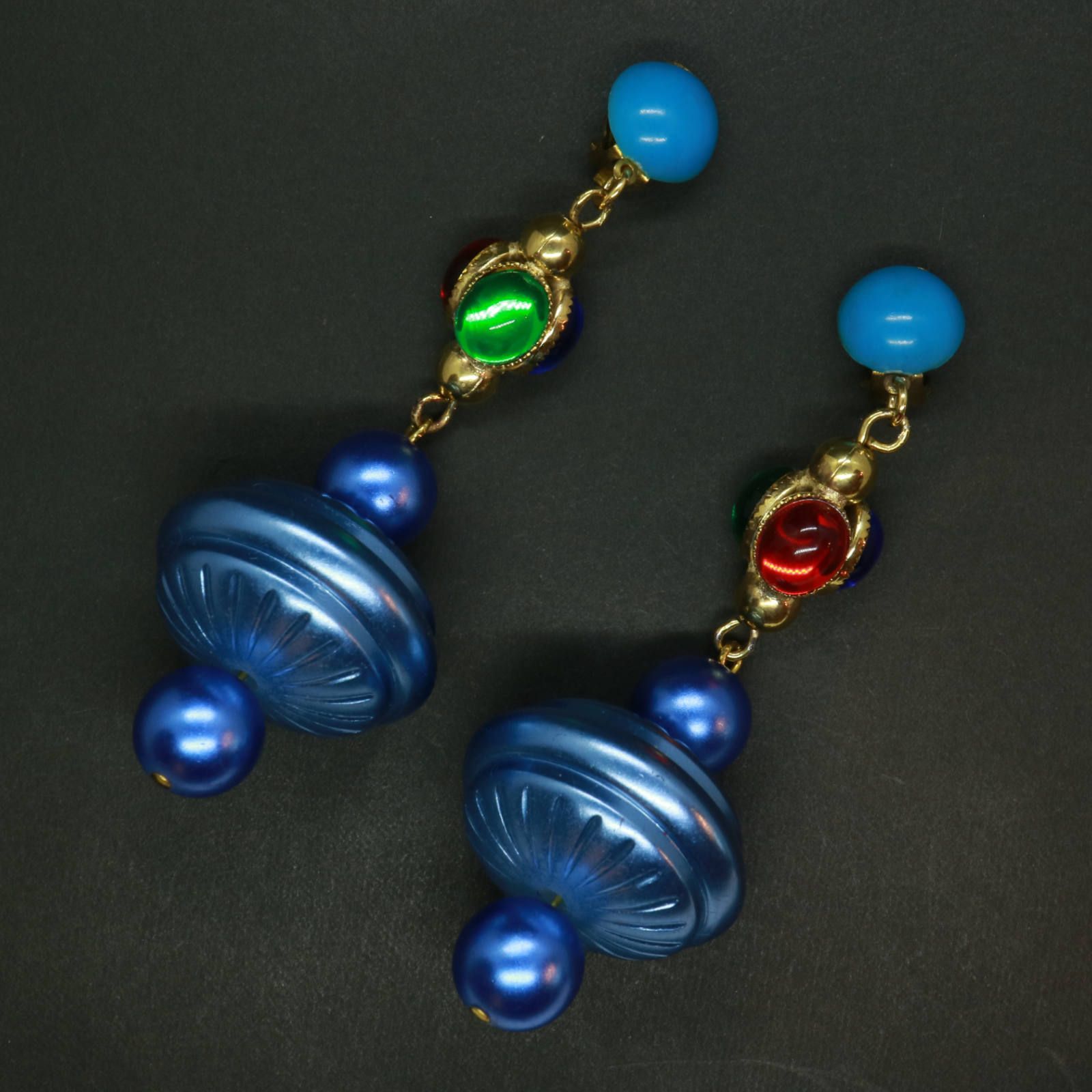 「ブラブラメタリックルメイン&RGB」イヤリング フランス