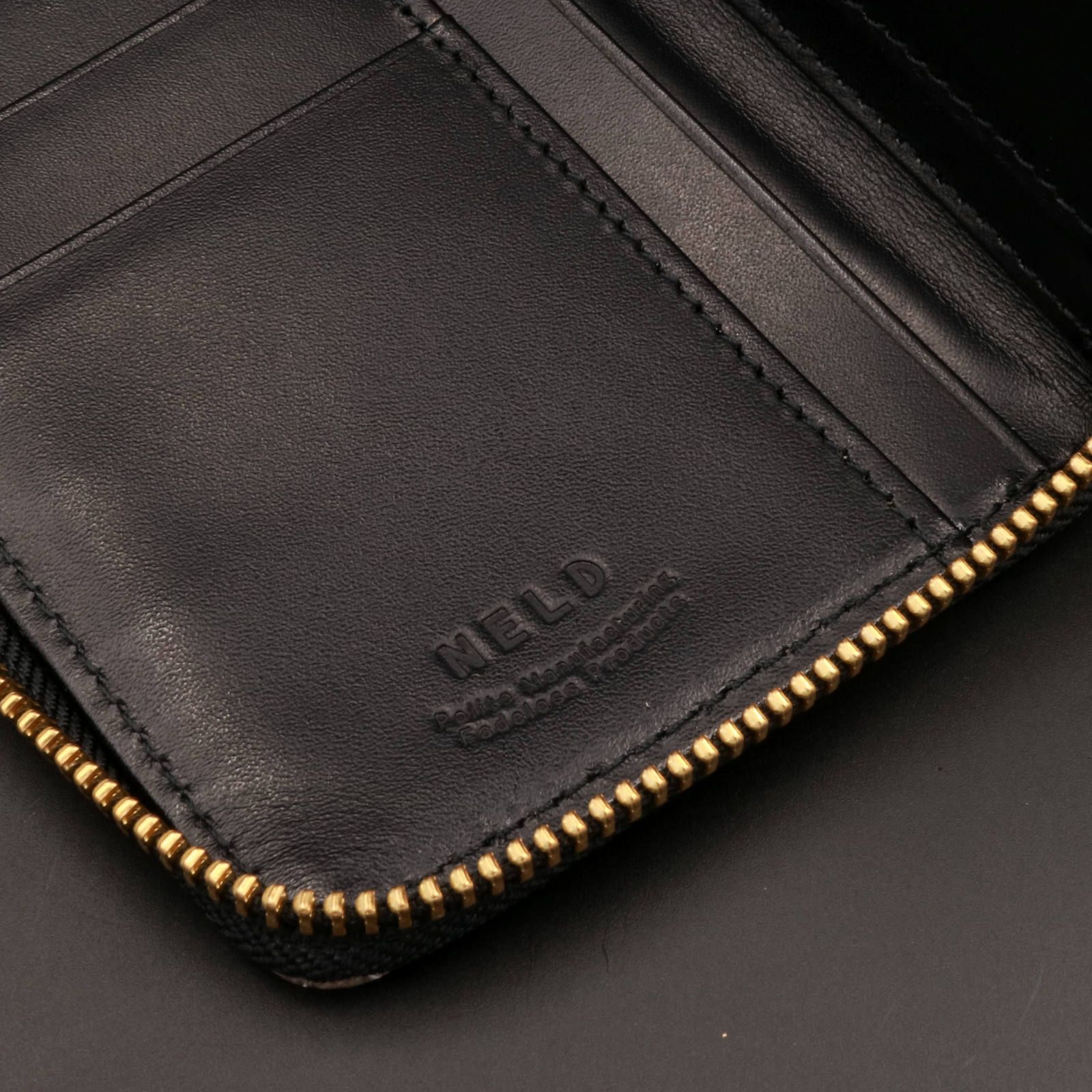「HEBI」ラウンド長財布/ベージュ