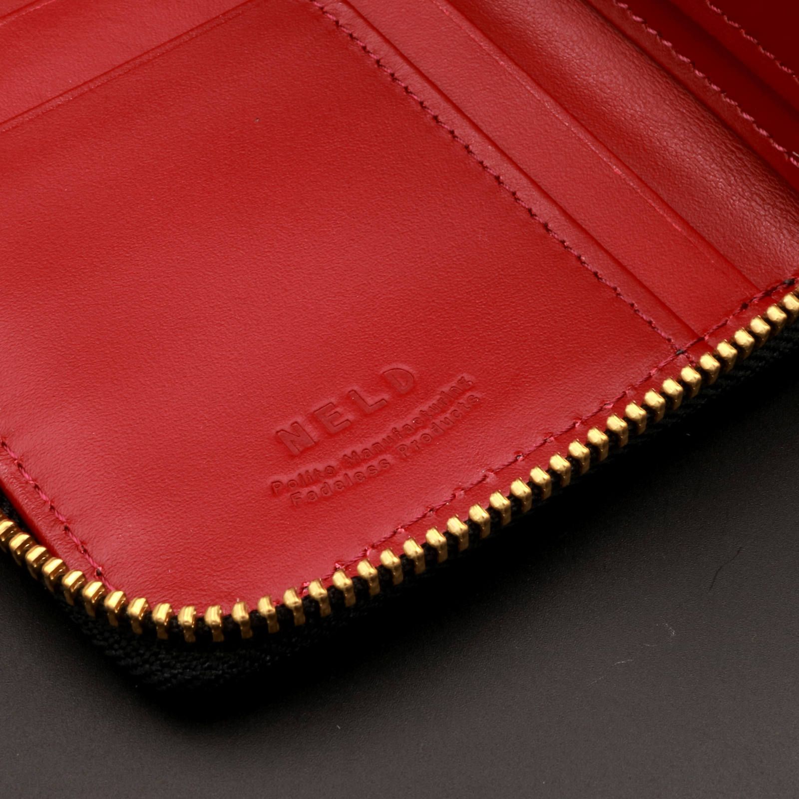 「HEBI」ラウンド長財布/ブラック