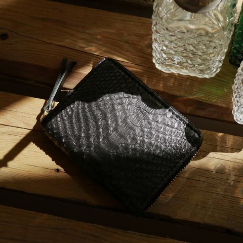 「HEBI」コインカードケース/ブラック