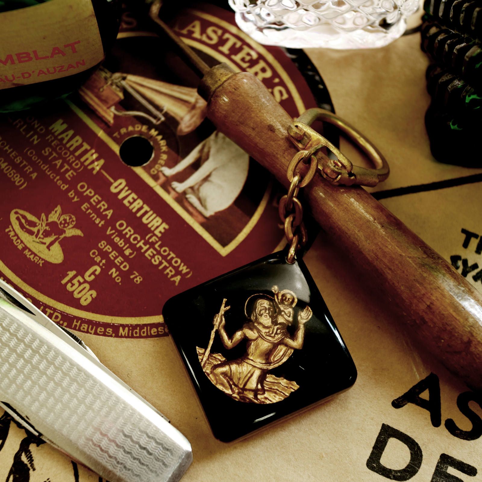 MILLIAT FRERES パスタメーカー サンクリストファー 交通安全お守り ブルボンキーホルダー