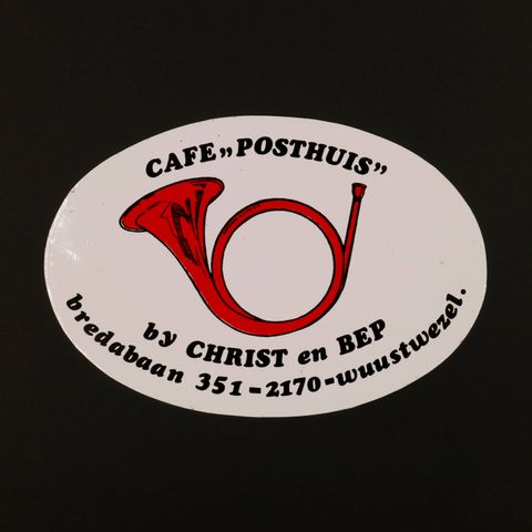 CAF? POSTHUIS by CHRIST en BEP ヴィンテージステッカー オランダ