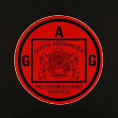 GAG GEERTS ASSUARANTIEN GEMONDE ヴィンテージステッカー オランダ