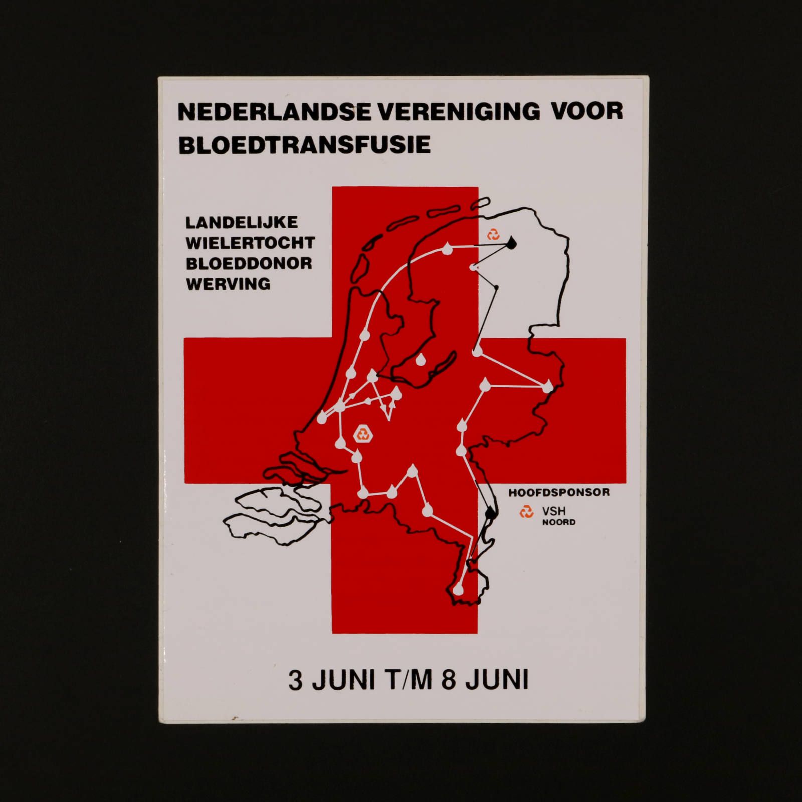 LANDELIJKE WIELERTOCHT BLOEDDONOR WERVING ヴィンテージステッカー オランダ