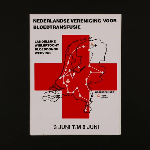 LANDELIJKE WIELERTOCHT BLOEDDONOR WERVING ヴィンテージステッカー オランダ
