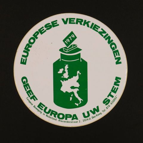 EUROPESE VERKIEZINGEN GEEF EUROPA UW STEM ヴィンテージステッカー オランダ