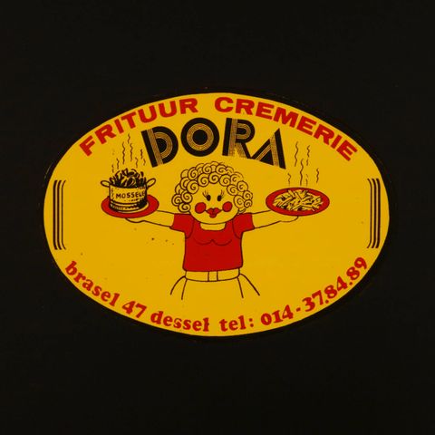 FRITUUR CREMERIE DORA ヴィンテージステッカー オランダ