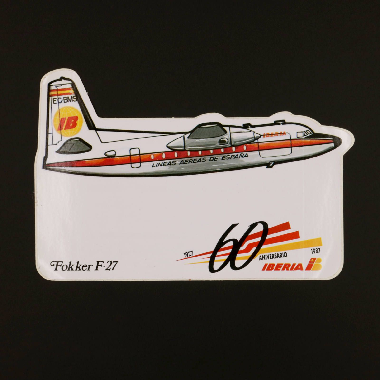 IBERIA Fokker F-27 ヴィンテージステッカー オランダ