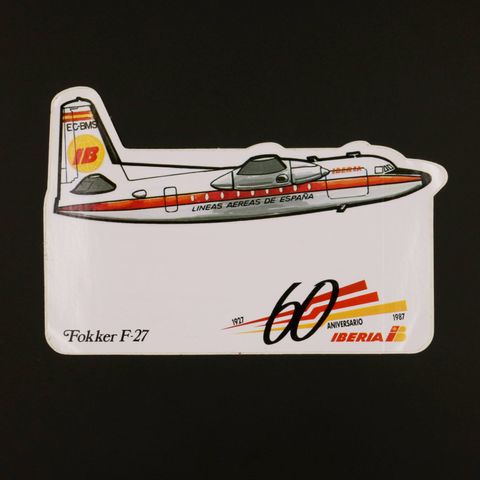 IBERIA Fokker F-27 ヴィンテージステッカー オランダ