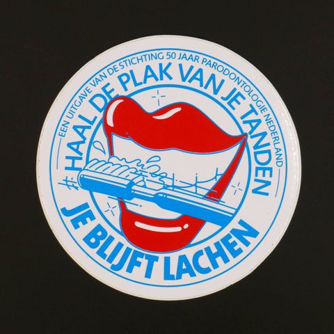 HAAL DE PLAK VAN JE TANDEN ヴィンテージステッカー オランダ