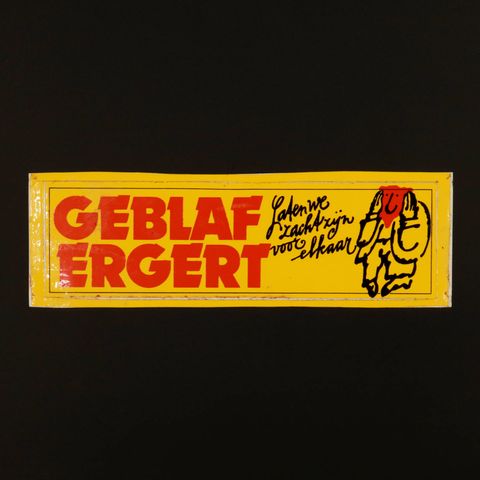 GEBLAF ERGERT ヴィンテージステッカー オランダ